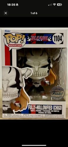 FULLY-HOLLOWFIED ICHIGO ANIMATION BLEACH 2023 FUNKO POP SHOP EXCLUSIVE #1104 NIB