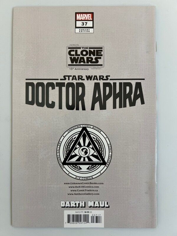 STAR WARS: DOCTOR APHRA #37 [DD] UNKNOWN COMICS NABETSE ZITRO EXCLUSIVE VIRGIN V