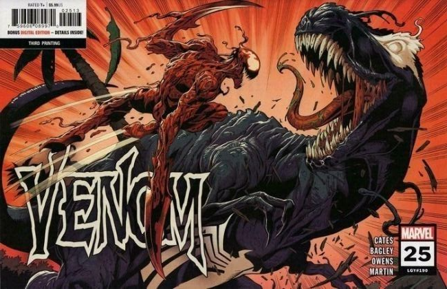 MARVEL COMICS VENOM #25 3RD PRINT BAGLEY VARIANT 