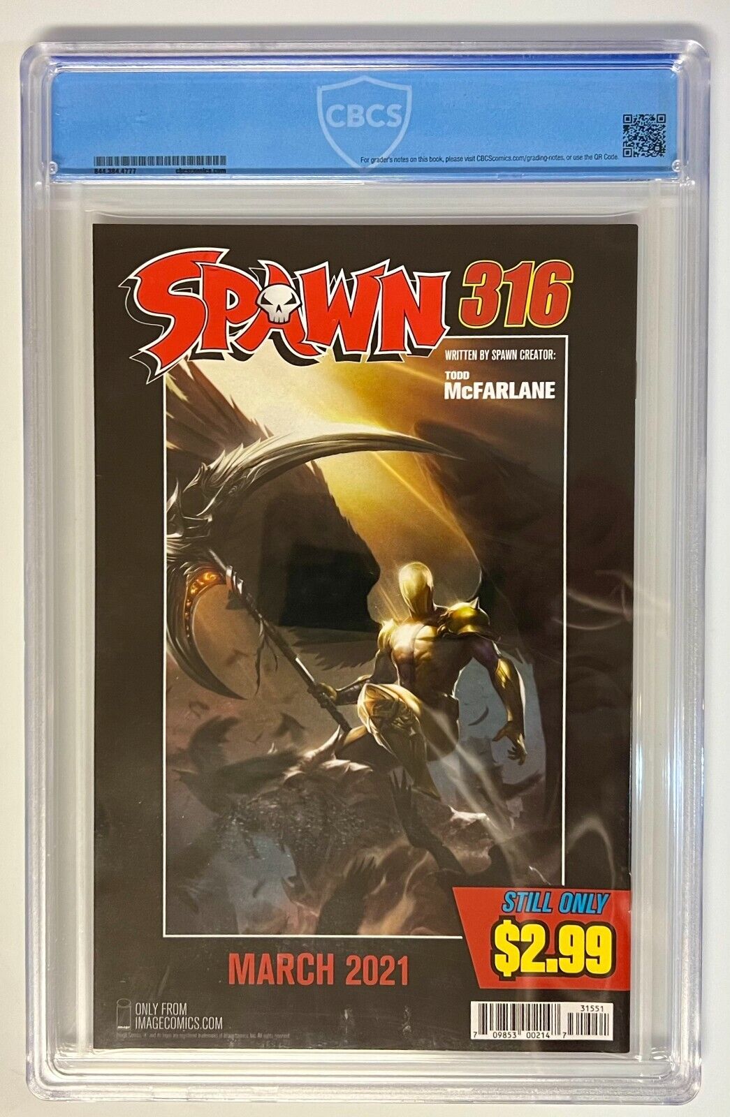 Spawn #315 (2021) CBCS 9.8  Image High Grade Comic Book B&W Sketch Incentive