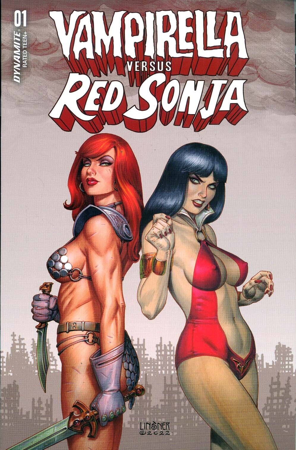 VAMPIRELLA VS RED SONJA #1 CVR B LINSNER DYNAMITE