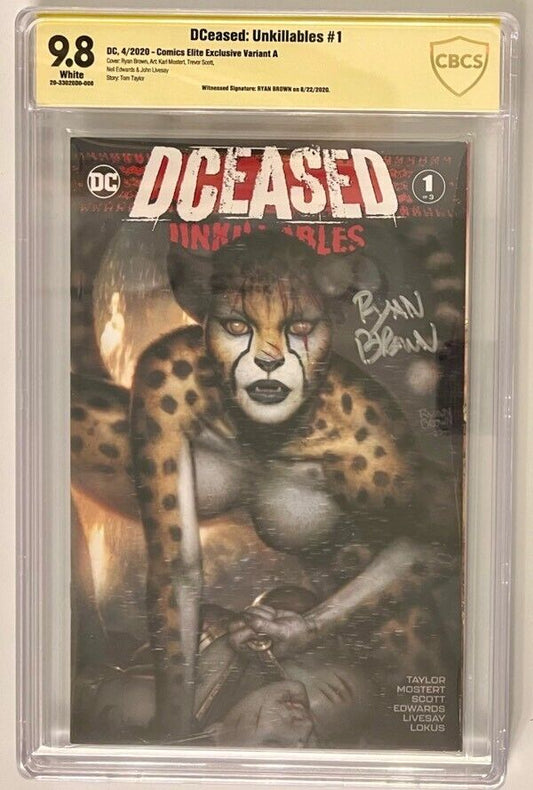 DCEASED UNKILLABLES #1 CBCS  9.8 SIGN RYAN BROWN C2E2 EXCLUSIVE VIRGIN VARIANT