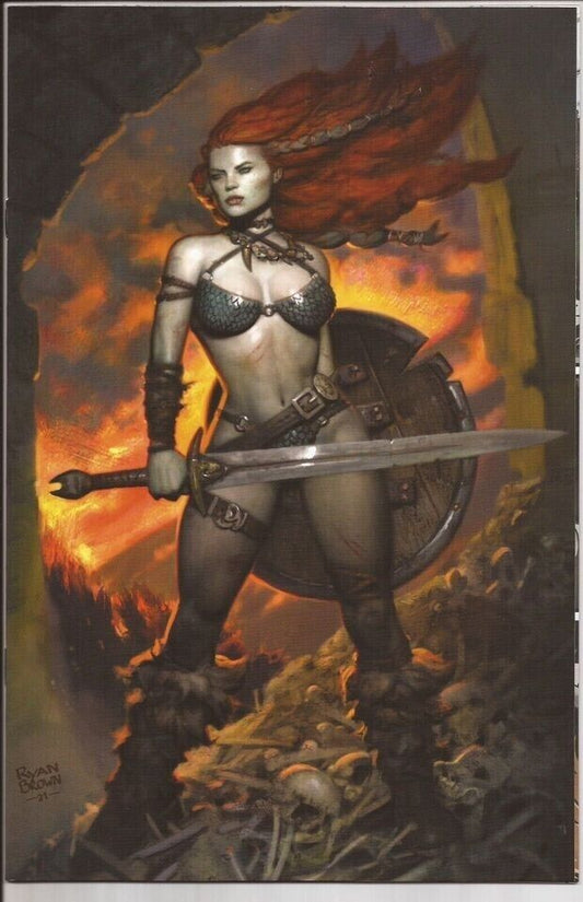 IMMORTAL RED SONJA #3 - COMICS ELITE RYAN BROWN EXCLUSIVE VIRGIN VARIANT