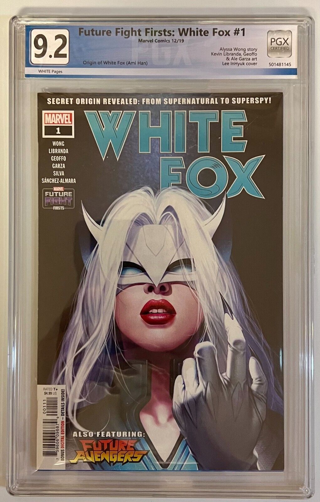 WHITE FOX: FUTURE FIGHT #1 PGX 9.2 WP In-Hyuk Lee Future Avengers RARE HTF HOT