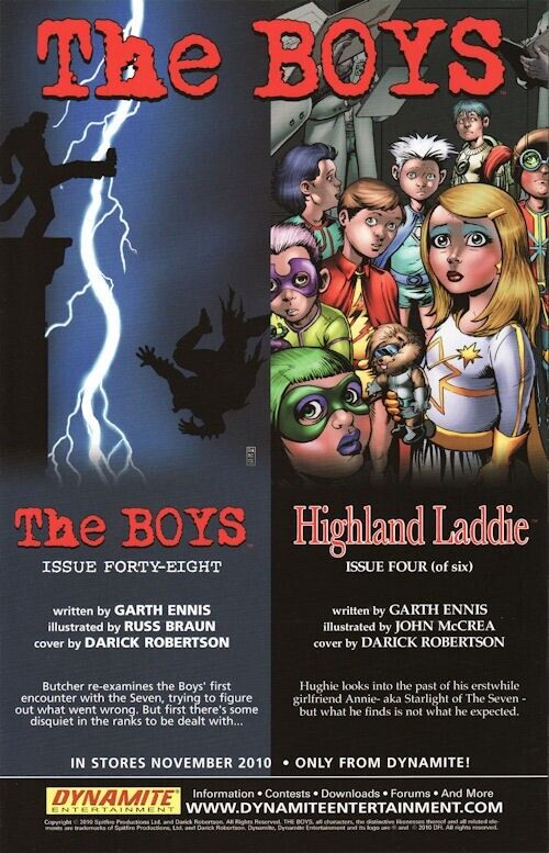 The Boys # 47 (Dynamite)2010 - Garth Ennis/D Robertson.