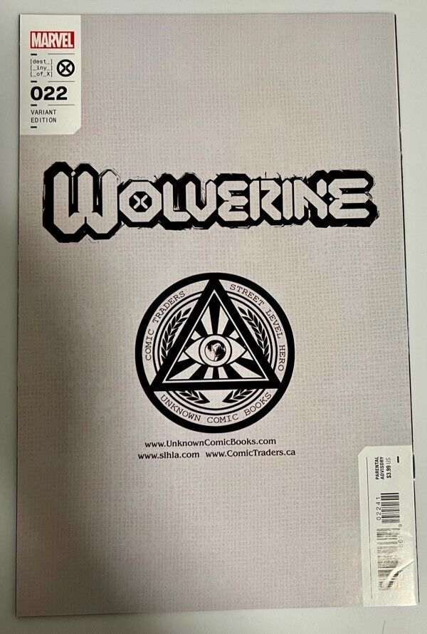 WOLVERINE #22 * IVAN TAO EXCLUSIVE TRADE DRESS VARIANT X-MEN 🔥🔥🔥