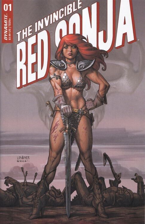 The Invincible Red Sonja #1 Joseph Michael Linsner Cover B