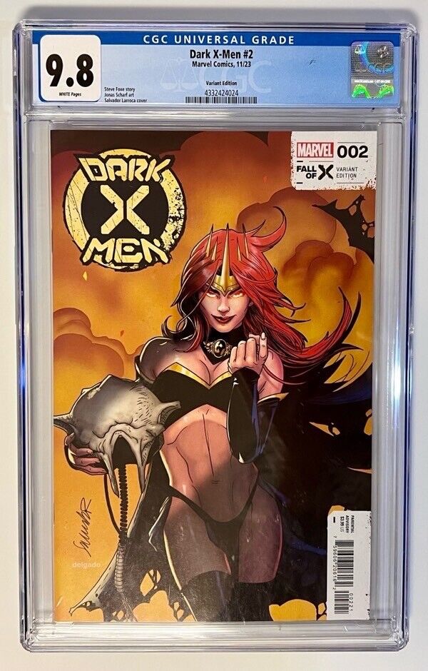 DARK X-MEN #2 SALVADOR LARROCA VARIANT  CGC 9.8