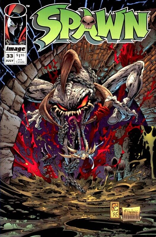 Spawn # 33  Image Comic Book Todd McFarlane Angela Clown 19 LP7