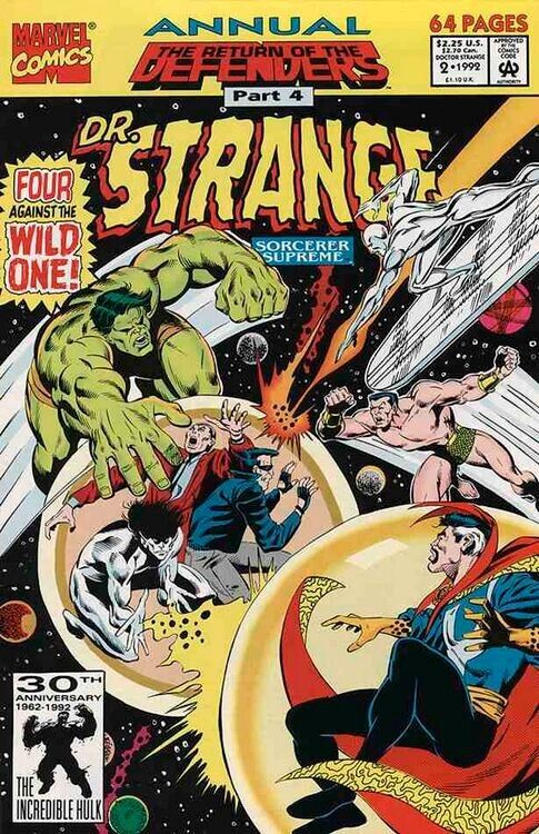 Doctor Strange Sorcerer Supreme Annual #2 Direct Edition Defenders 1992