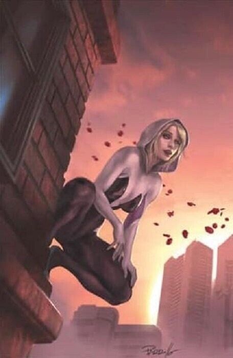 SPIDER-GWEN: SHADOW CLONES #1 LUCIO PARRILLO 616 EXCLUSIVE VIRGIN VARIANT (2023)