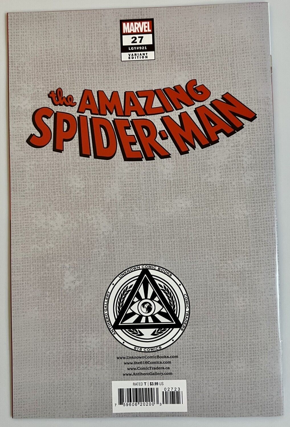 AMAZING SPIDER-MAN #27 (NATHAN SZERDY EXCLUSIVE VARIANT) COMIC BOOK ~ Marvel