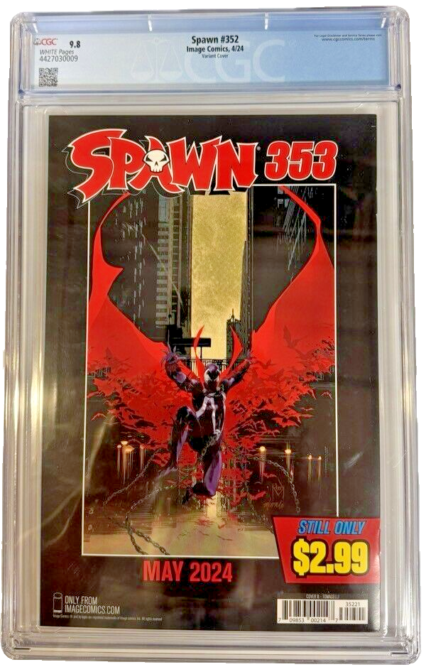 Spawn #352 Tomaselli Variant McFarlane CGC 9.8 NM/M  Wow