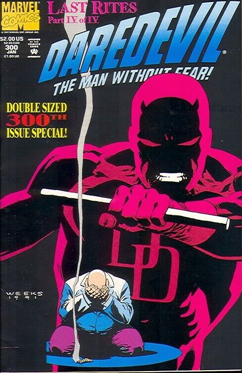 Daredevil #300 Direct Edition 1992 marvel Comic Book 