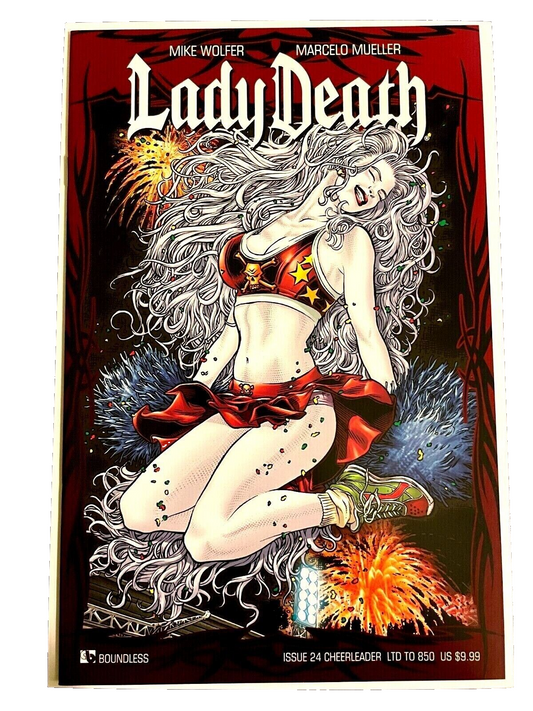 LADY DEATH #24 CHEERLEADER JUAN JOSE BOUNDLESS EXCLUSIVE LTD 850 NM+